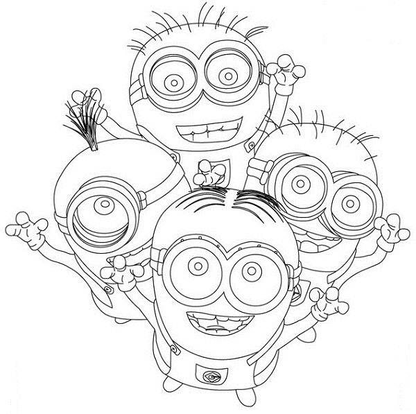 Minions en pleine aventure avec une expression joyeuse