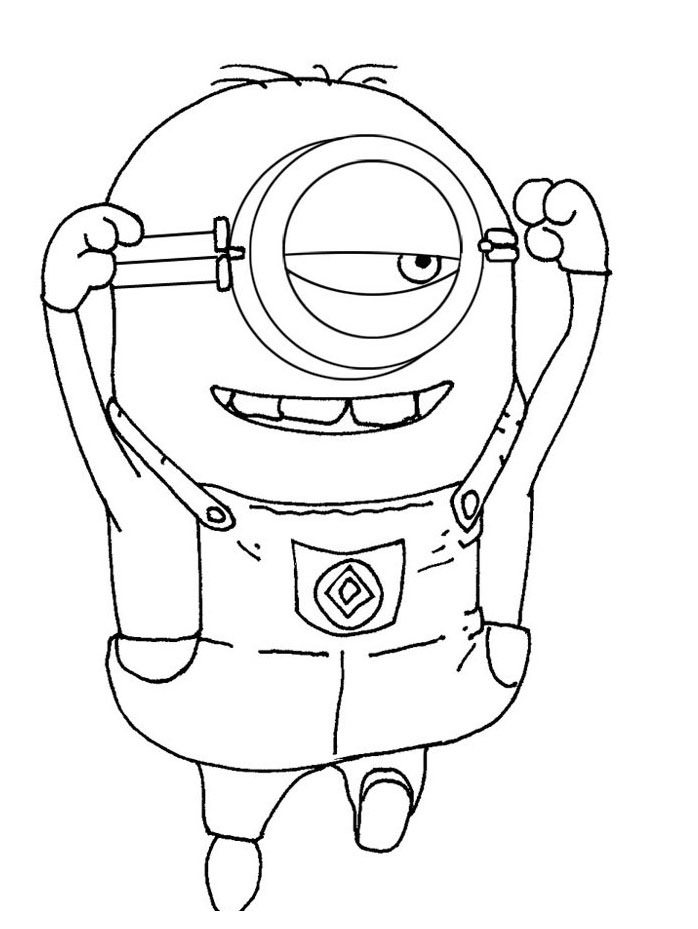 Coloriage de Minions amusants en pleine aventure