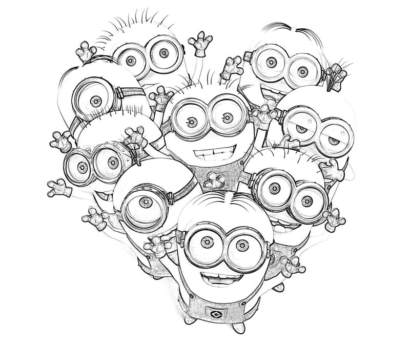 Deux minions joyeux dans une scène de fête