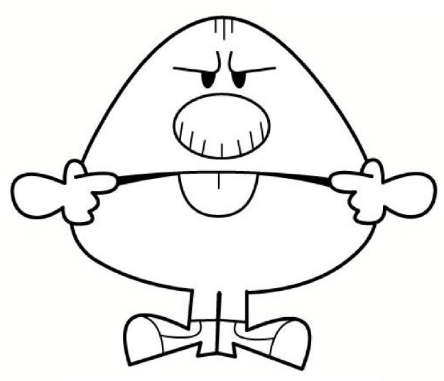 Coloriage de Monsieur Madame dans une scène joyeuse