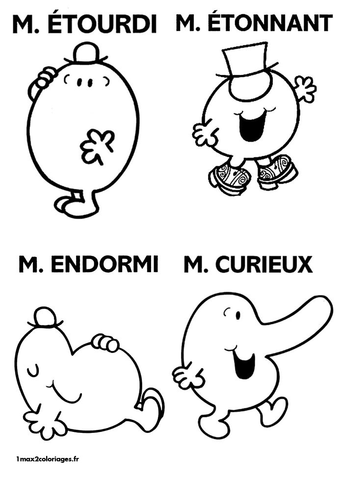 Coloriage de Monsieur Madame dans un décor ludique Coloriage de Monsieur Madame dans un décor ludique