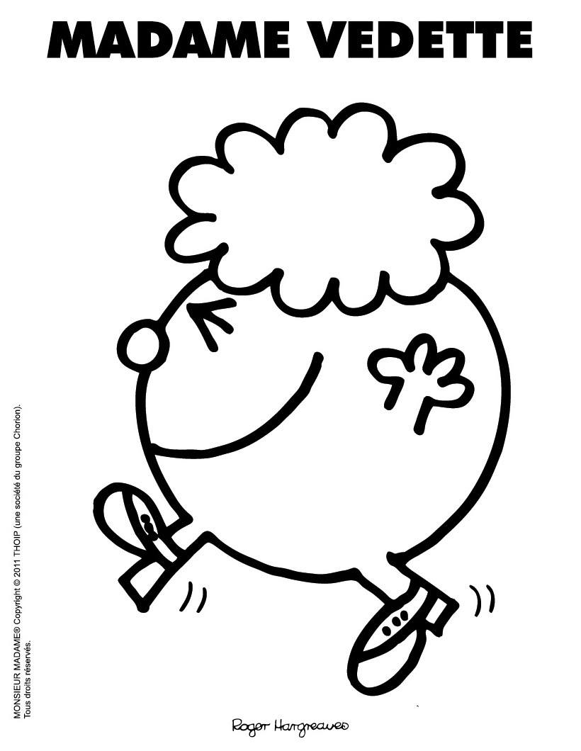 Coloriage de Monsieur Madame en pleine aventure joyeuse