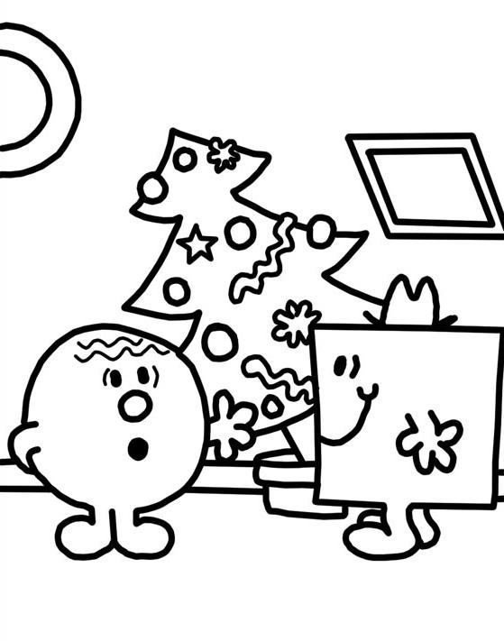 Coloriage de Monsieur Madame en pleine activité joyeuse