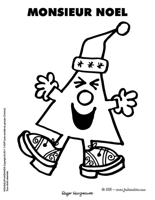 Coloriage de Monsieur Madame avec un décor joyeux