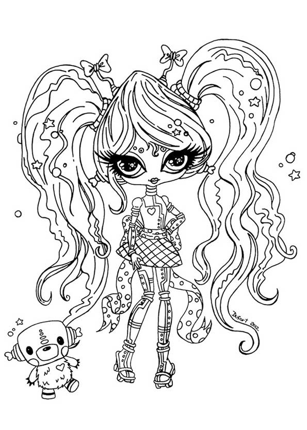 Une jeune fille de Monster High avec un style unique et une ambiance gothique