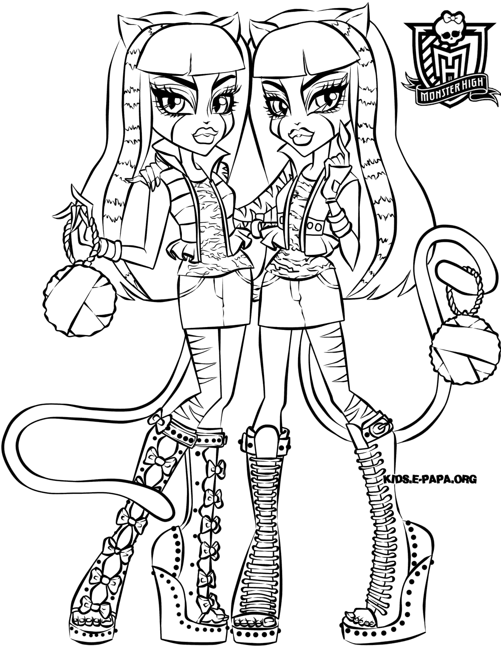 Personnage de Monster High en pleine pose avec accessoires