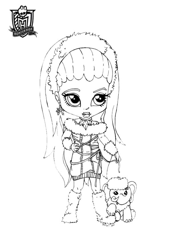 Coloriage de Monster High avec un personnage emblématique dans un style gothique