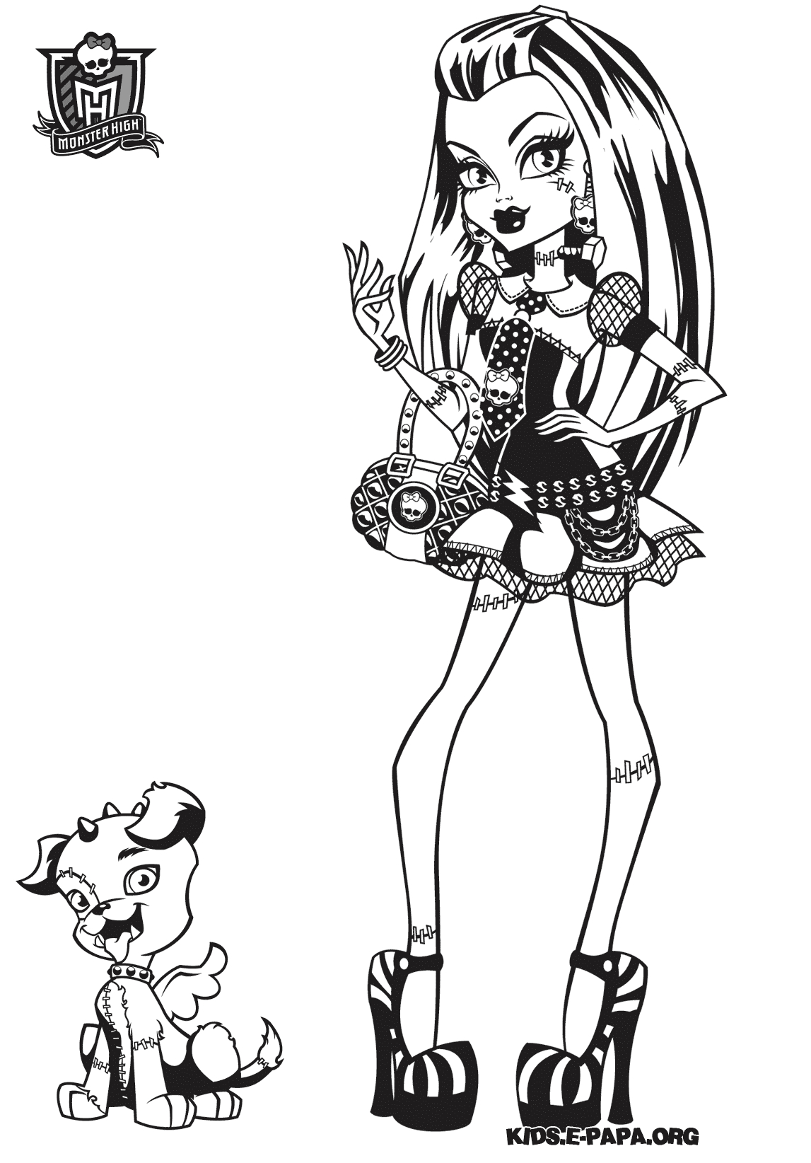 Une jeune fille de Monster High, en pleine préparation pour une fête