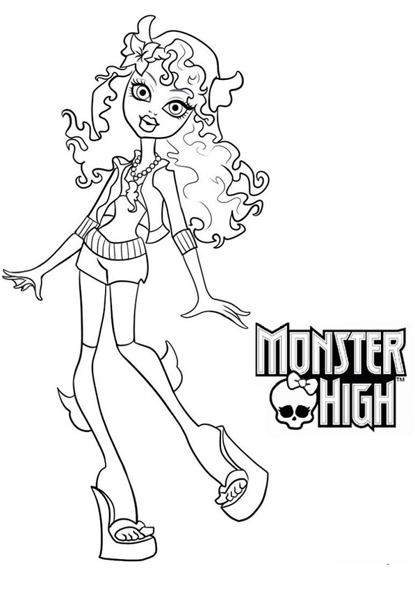 Personnage de Monster High en pleine pose dans un décor stylisé