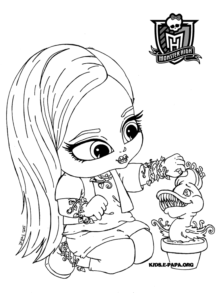 Personnage de Monster High en pleine pose avec un décor stylisé