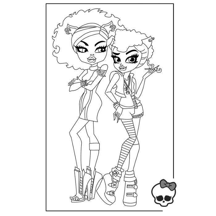 Personnage de Monster High avec un style original dans un décor stylisé