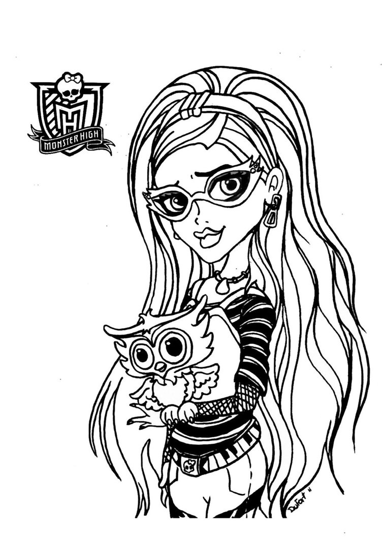 Personnage de Monster High avec une pose dynamique dans un décor stylisé