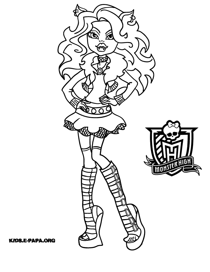 Coloriage de Monster High : un personnage emblématique en pleine pose