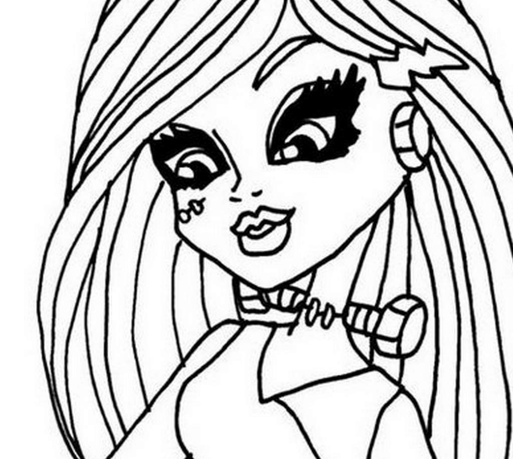 Coloriage de Monster High avec un personnage emblématique en pleine pose