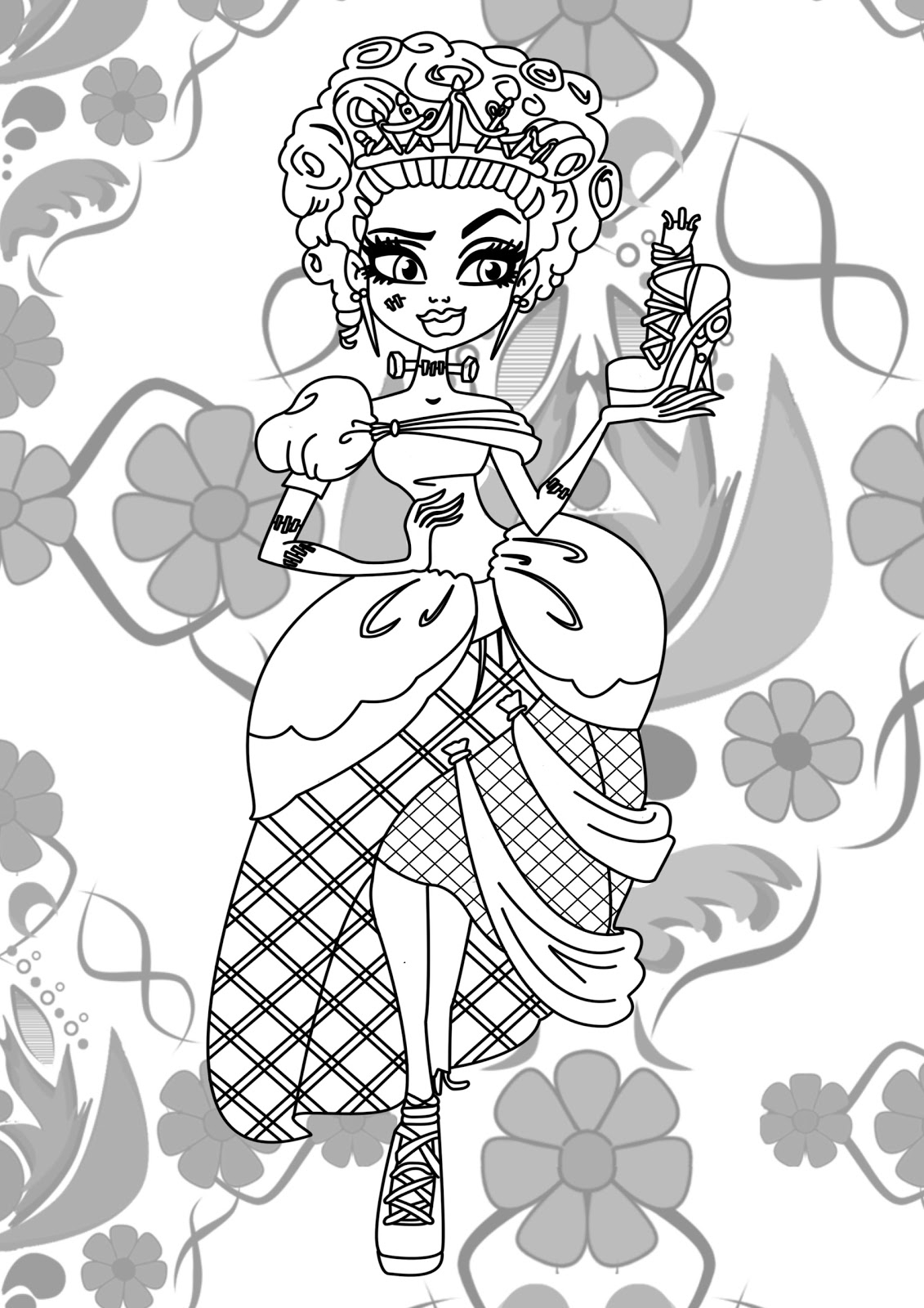 Un personnage de Monster High en pleine pose dynamique