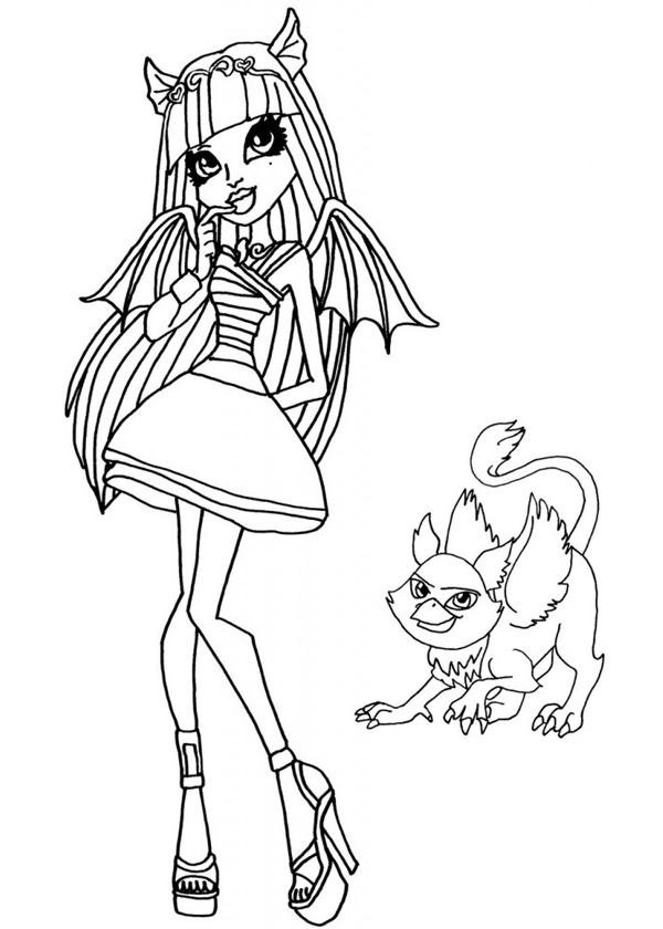 Personnage de Monster High posant avec un style unique