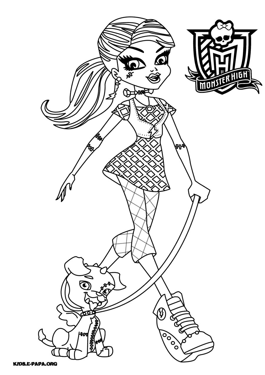 Personnage de Monster High en pleine pose avec un décor stylisé