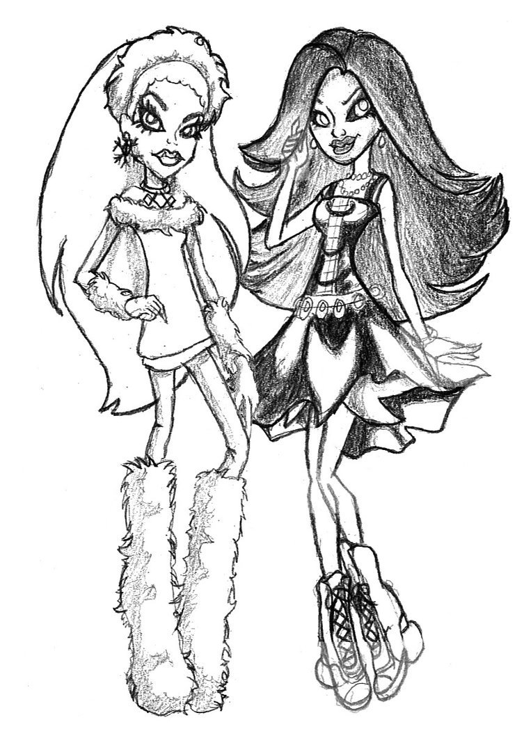 Monster High : une élève en pleine pose avec un décor stylé