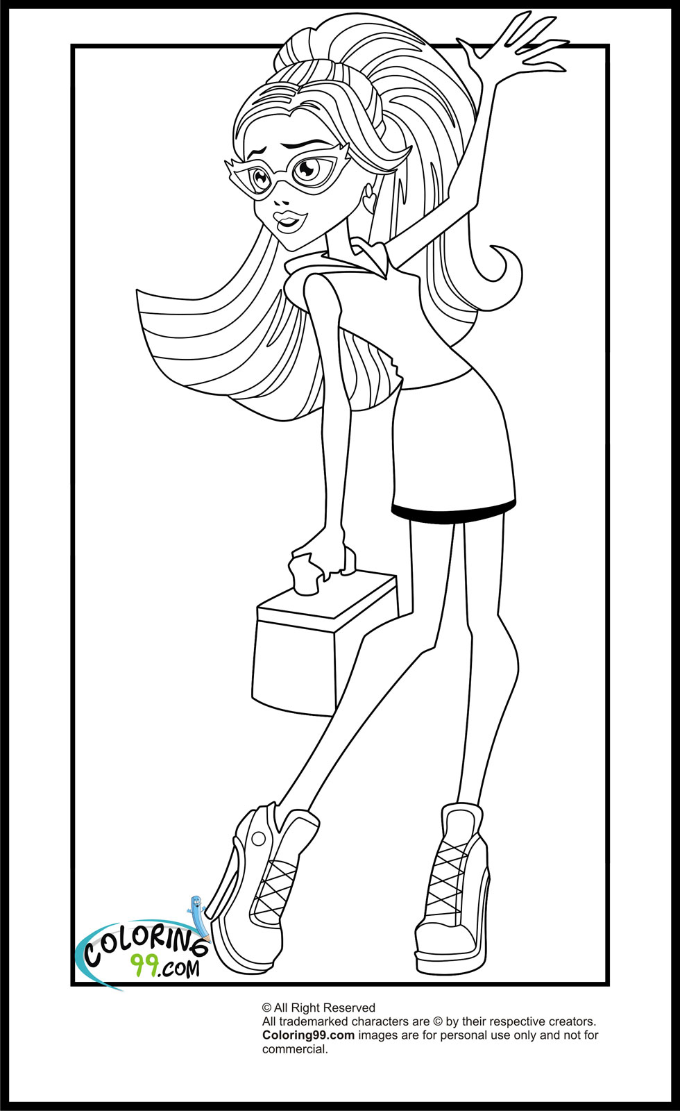 Une jeune fille de Monster High se prépare pour un moment de style