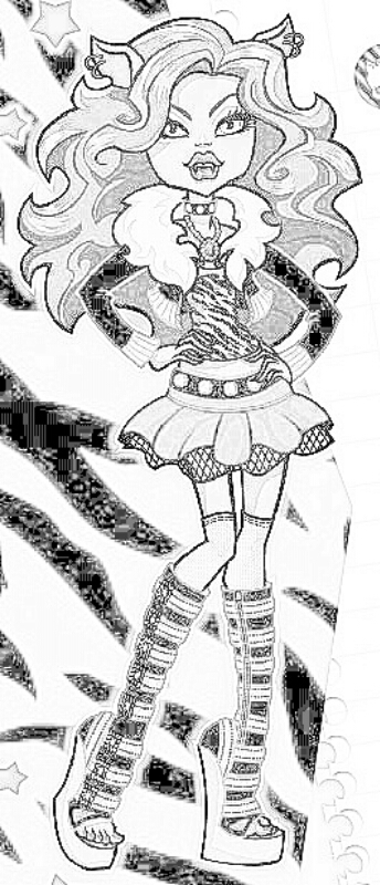 Coloriage de Monster High : Draculaura et son style unique