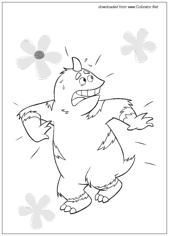 Coloriage de monstres amusants dans un décor ludique