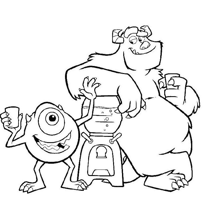 Coloriage de monstres joyeux dans un univers ludique
