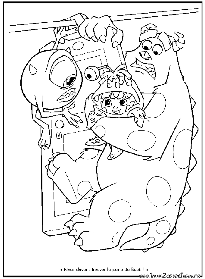 Coloriage d'un monstre amical dans un décor ludique