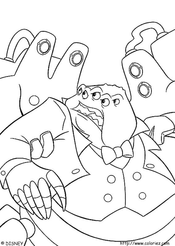 Coloriage de monstres amusants dans un décor ludique