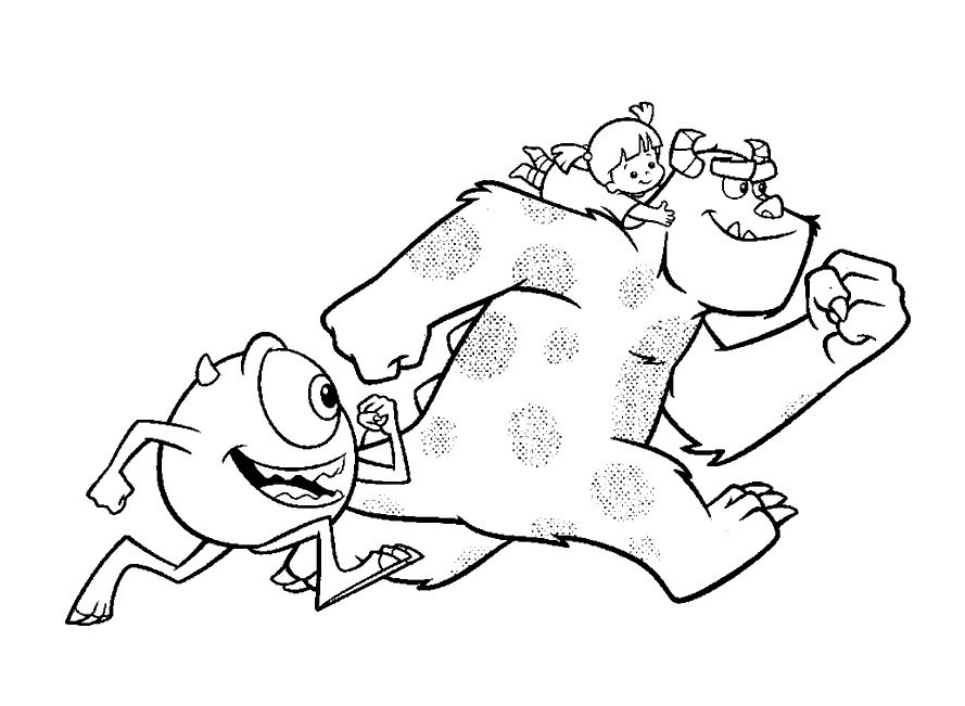 Coloriage de monstres amusants dans un décor ludique