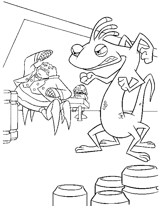 Coloriage de monstres de Monstres et Cie en pleine aventure