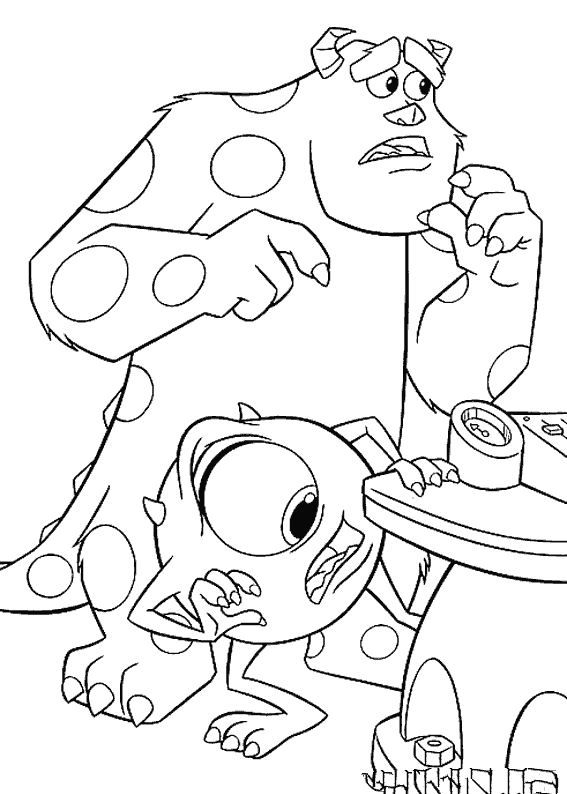 Coloriage de monstres amusants dans un décor ludique