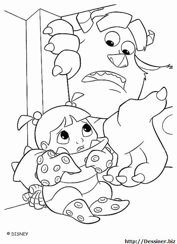 Coloriage de monstres colorés dans un décor ludique