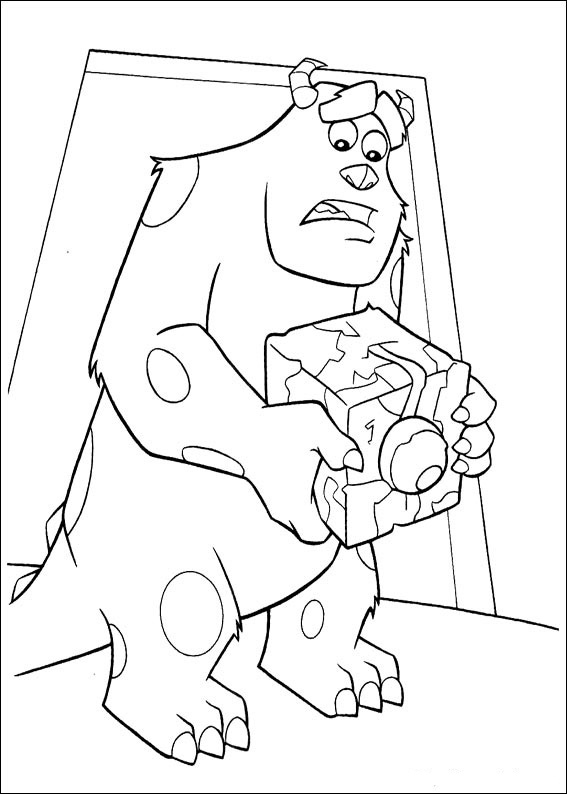 Coloriage de monstres joyeux dans un décor ludique