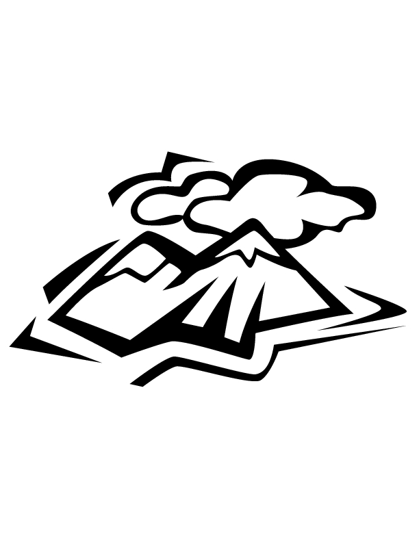 Scène de montagne avec des arbres et des nuages