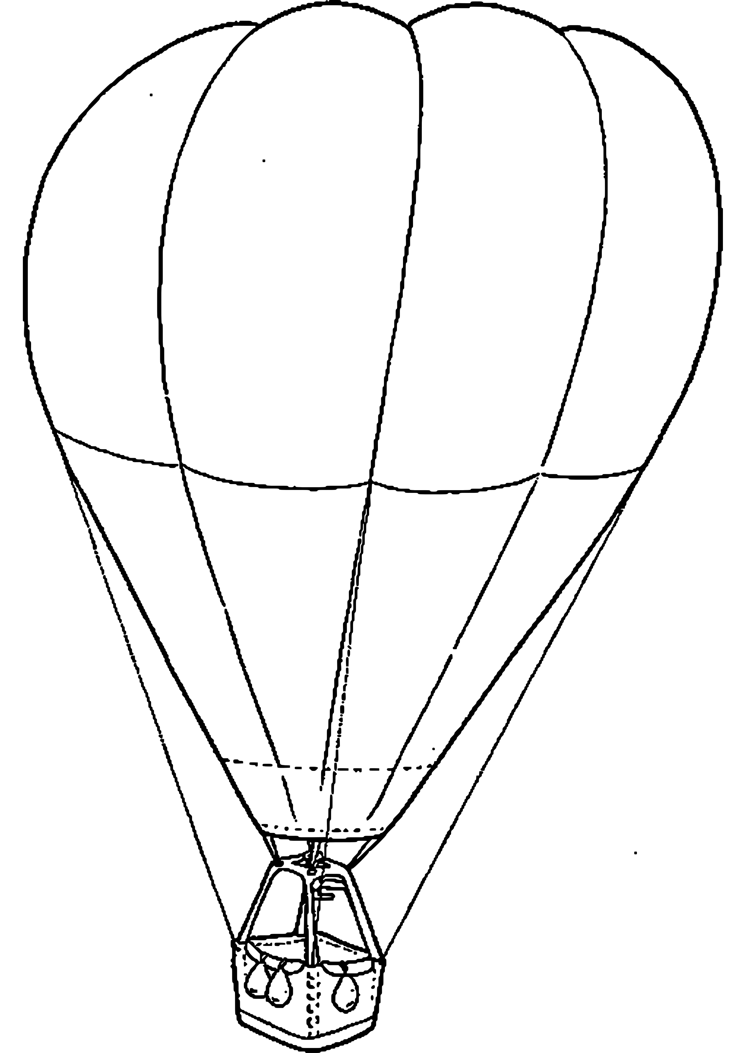 Coloriage de montgolfières dans un ciel ouvert