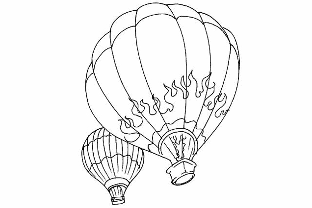 Montgolfières flottant dans un ciel dégagé