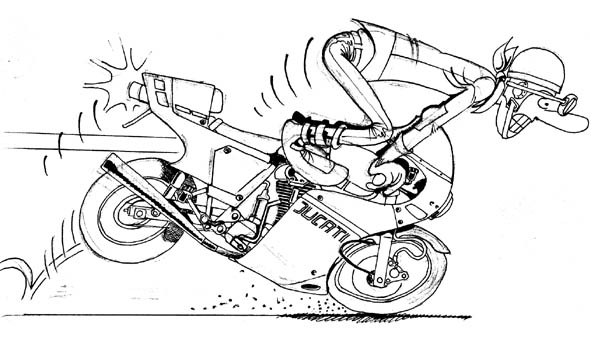 Coloriage d'une moto sportive sur fond de paysage urbain