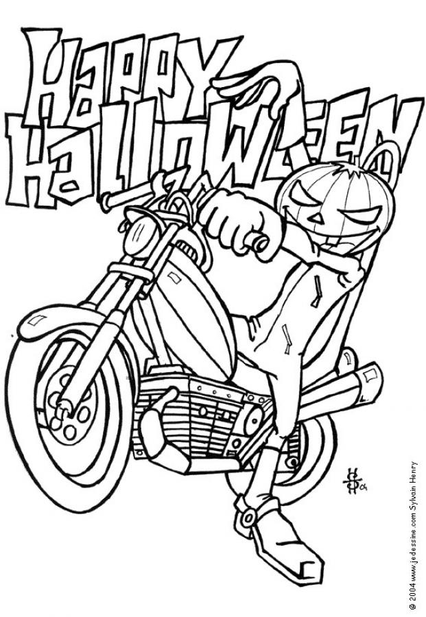 Coloriage d'une moto stylée sur fond simple