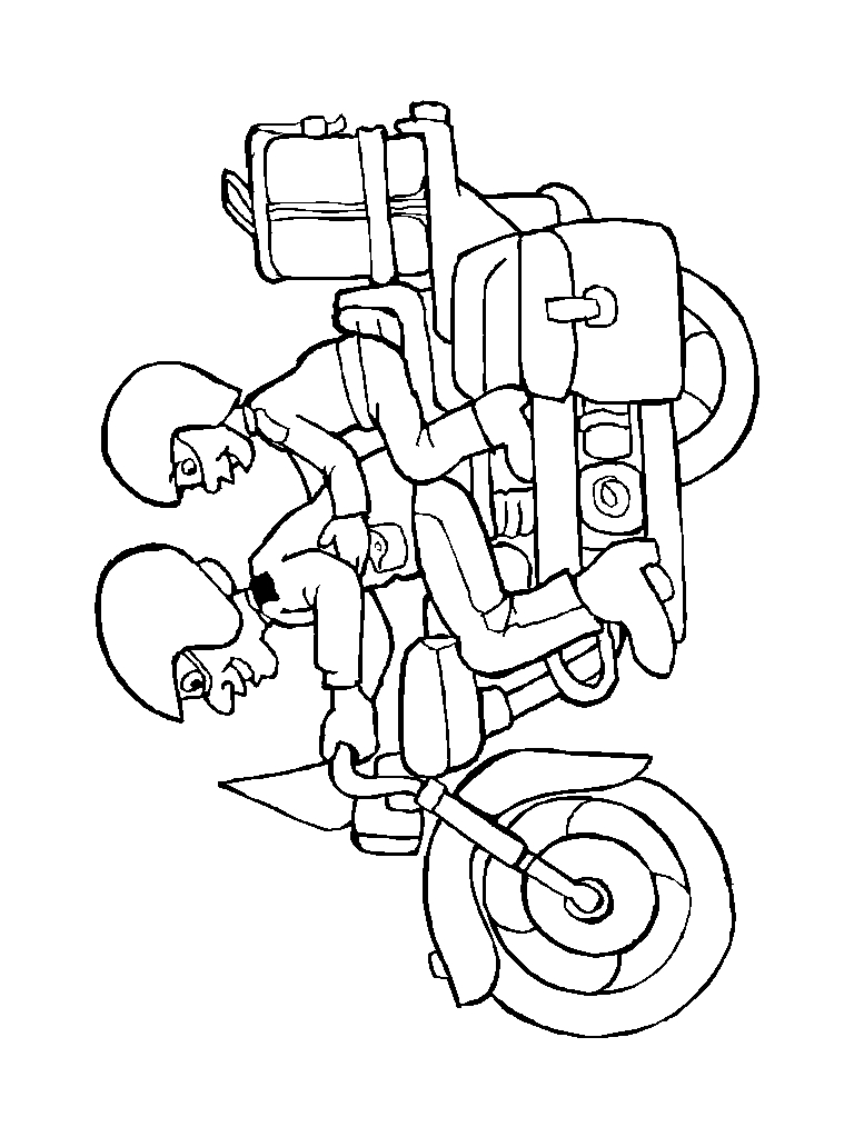 Coloriage d'une moto stylée sur fond simple