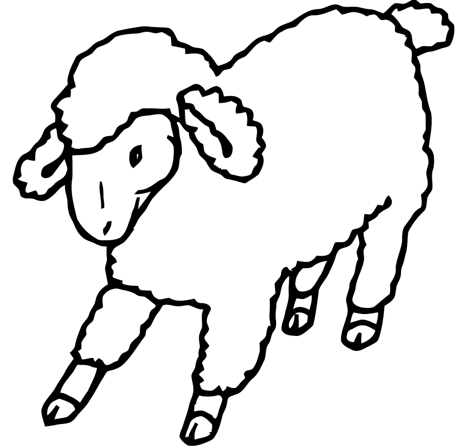Un mouton paisible se reposant dans un champ verdoyant