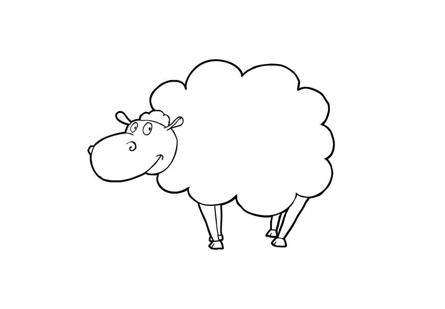 Un mouton paisible dans un paysage pastoral