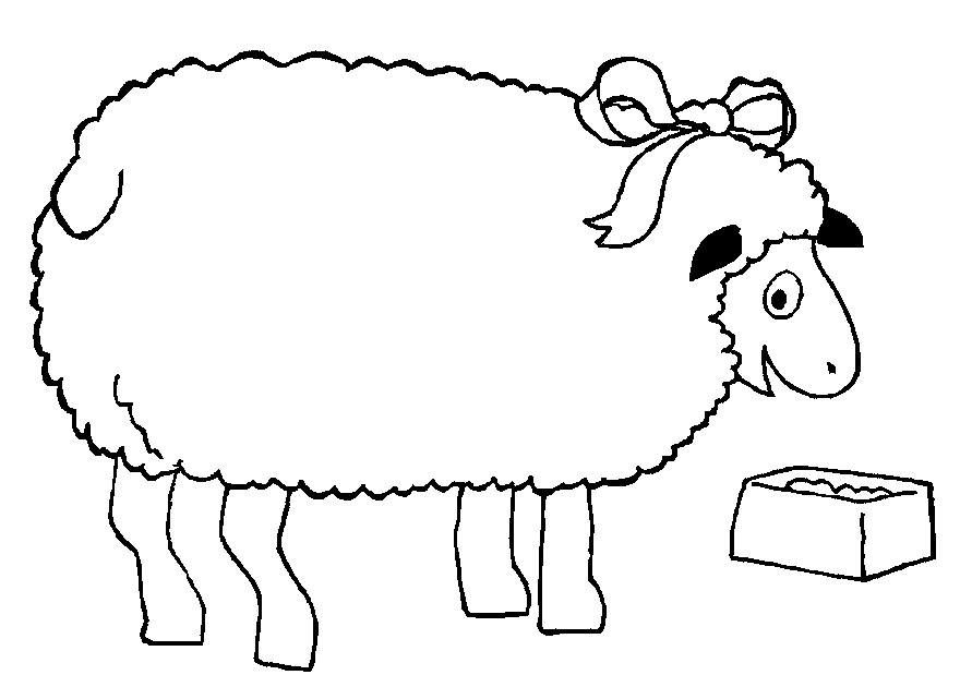 Un mouton paisible se reposant dans un champ verdoyant
