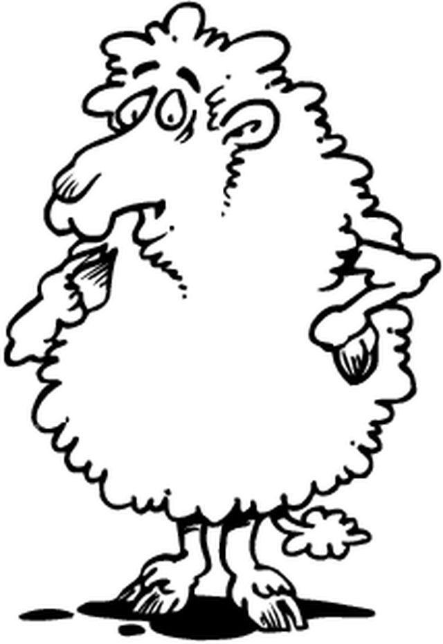 Un mouton joyeux dans un champ verdoyant avec un petit nuage