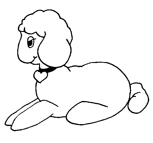 Un mouton paisible dans un champ verdoyant