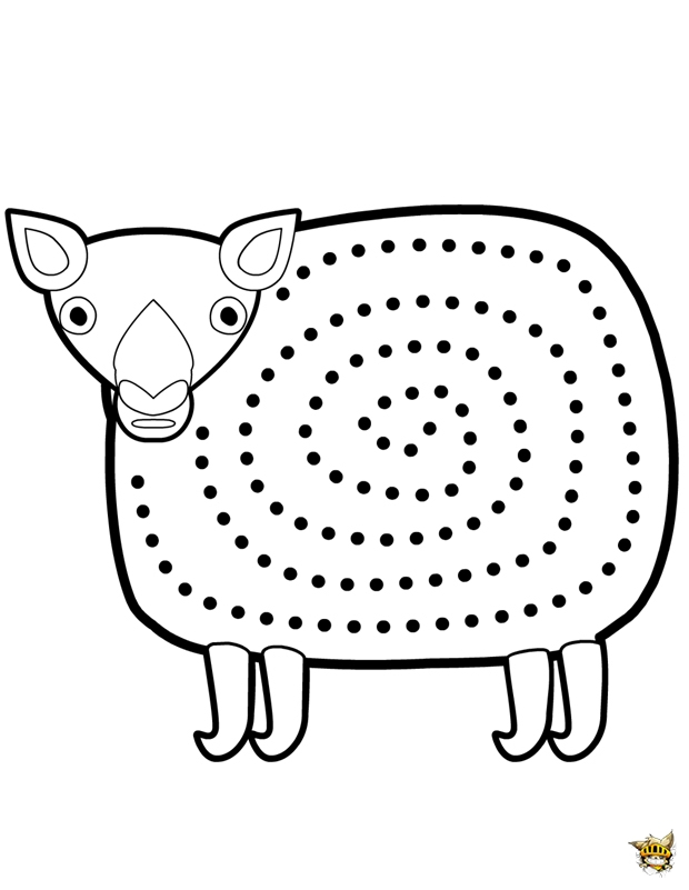 Un mouton paisible dans un champ verdoyant