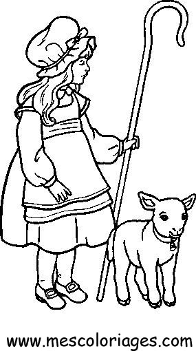 Coloriage d'un mouton paissant dans un champ verdoyant
