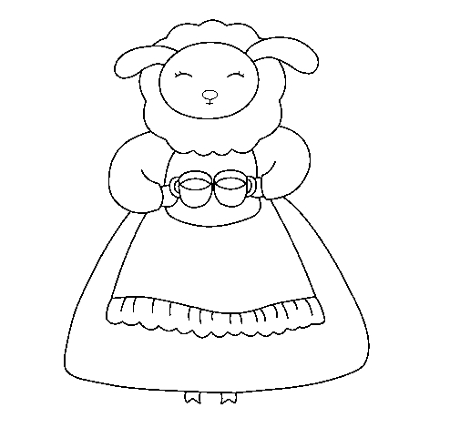 Mouton joyeux dans un champ verdoyant