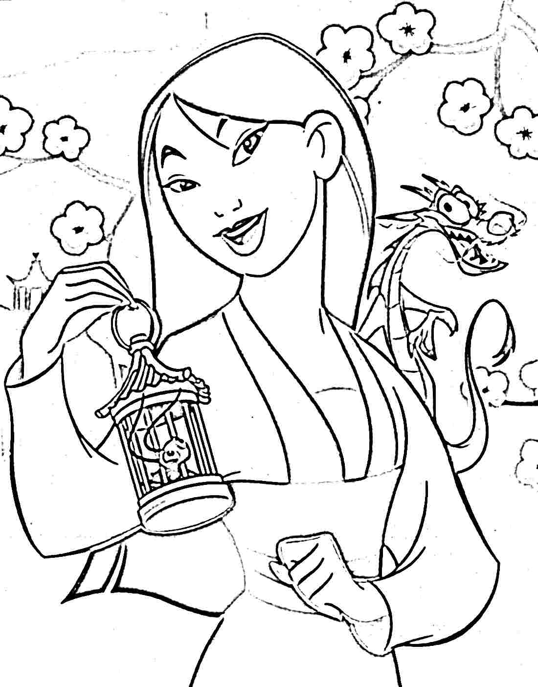 Mulan en pleine préparation avec son épée dans un décor naturel