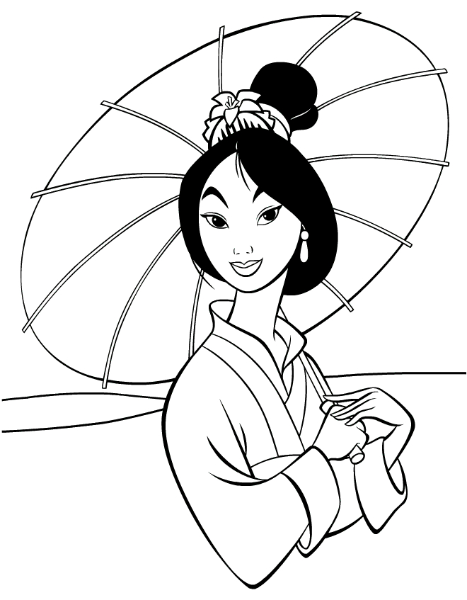 Mulan en pleine action avec son épée dans un décor naturel