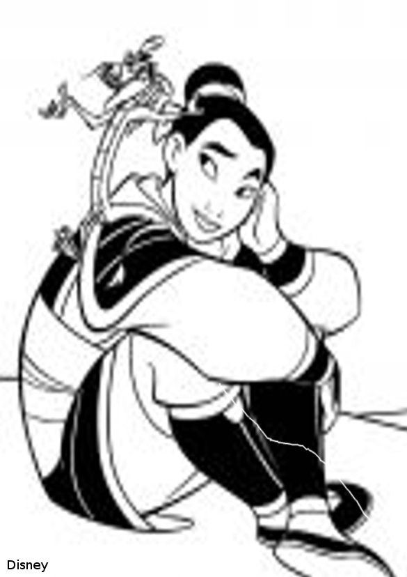 Mulan en pleine action avec son épée au milieu d'une scène de combat